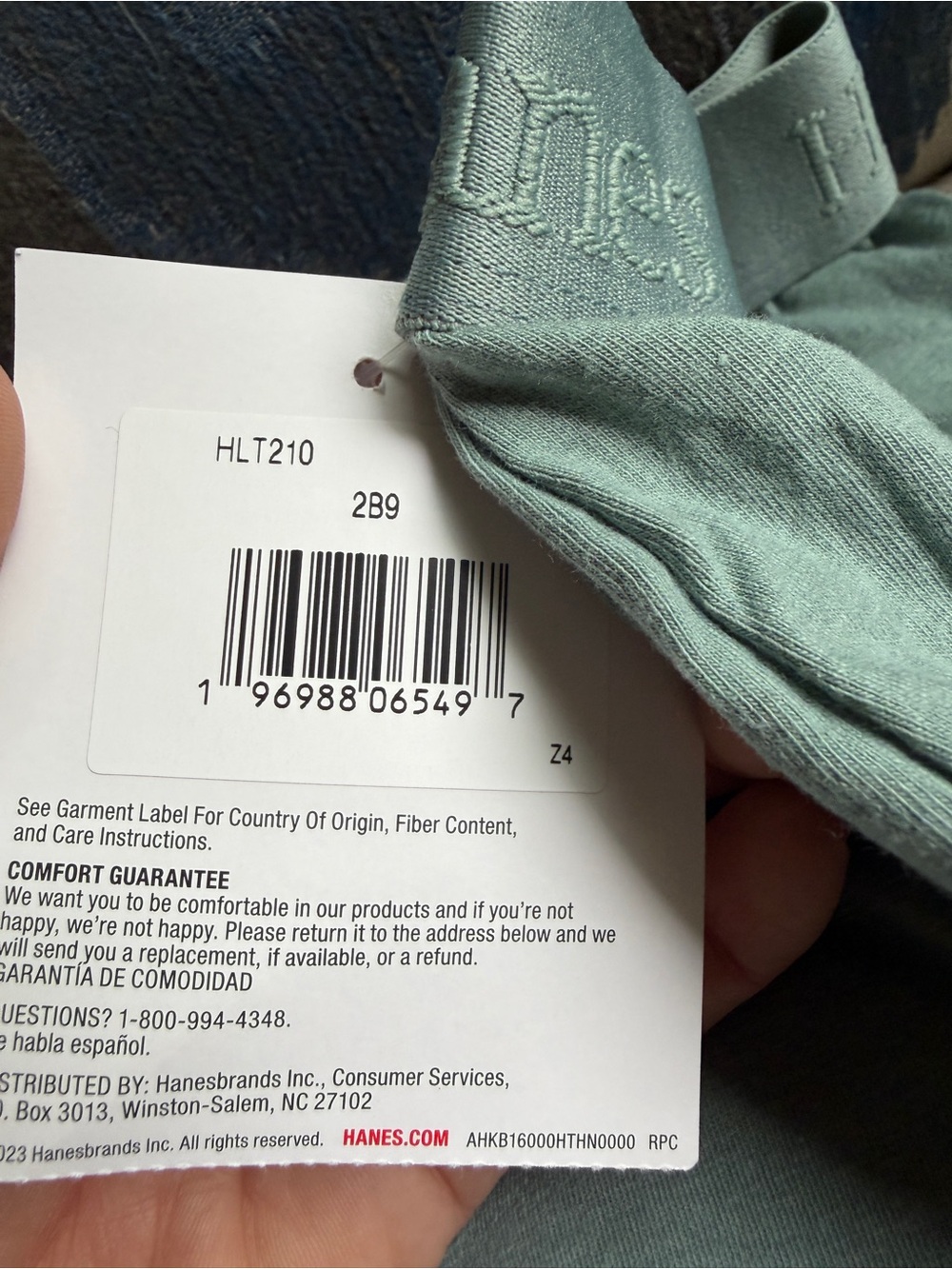 Hanes Women's Pajama Pants mint color - Picture 4 of 5